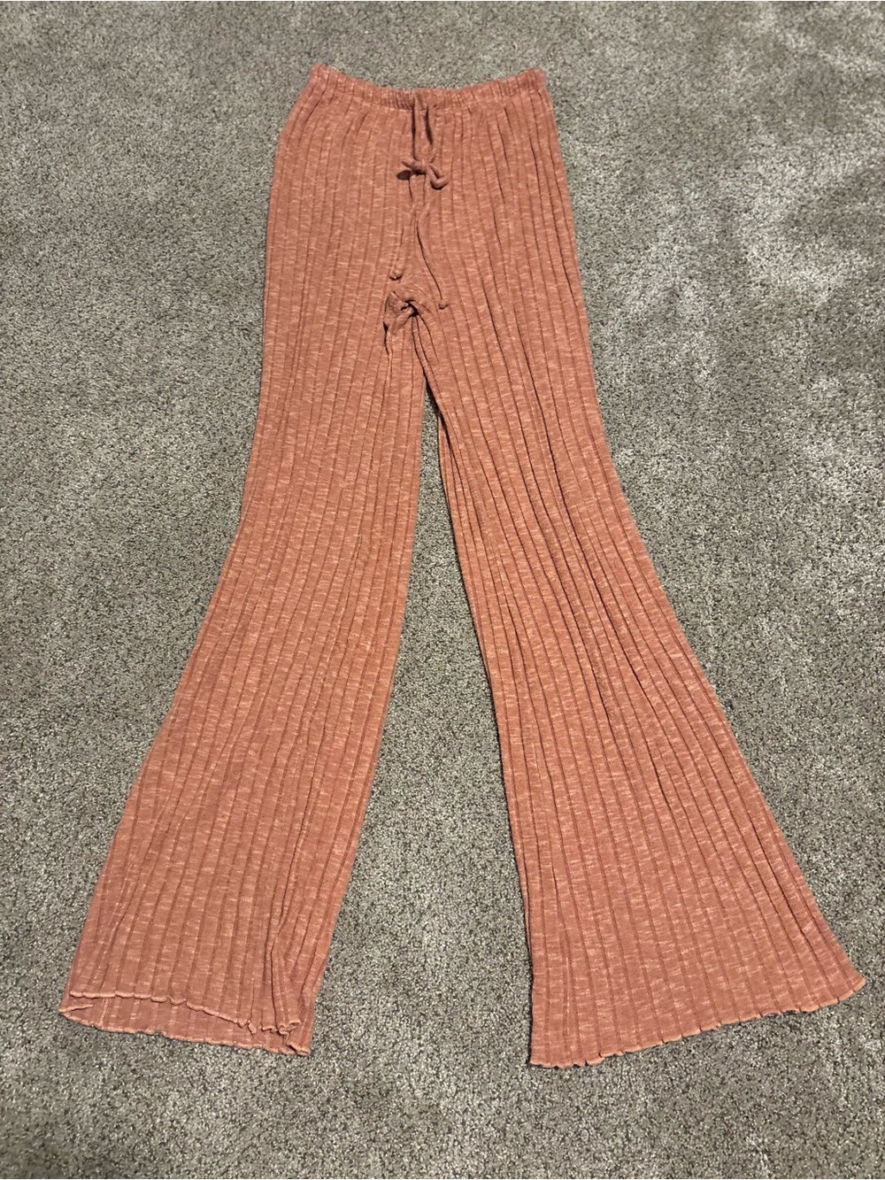 Billabong Ribbed Flared Joggers in Rusty Coral
